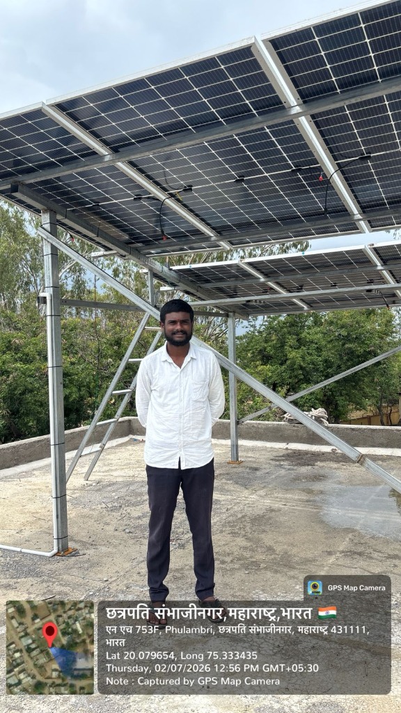 Residential Rooftop Solar Panel Structure Installation in Phulambri - Sunved Solars
